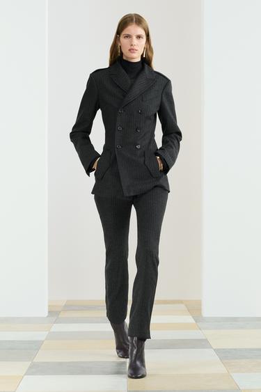 STRCTRD STRPPD BLZR - Gris iluna, Zara-rena