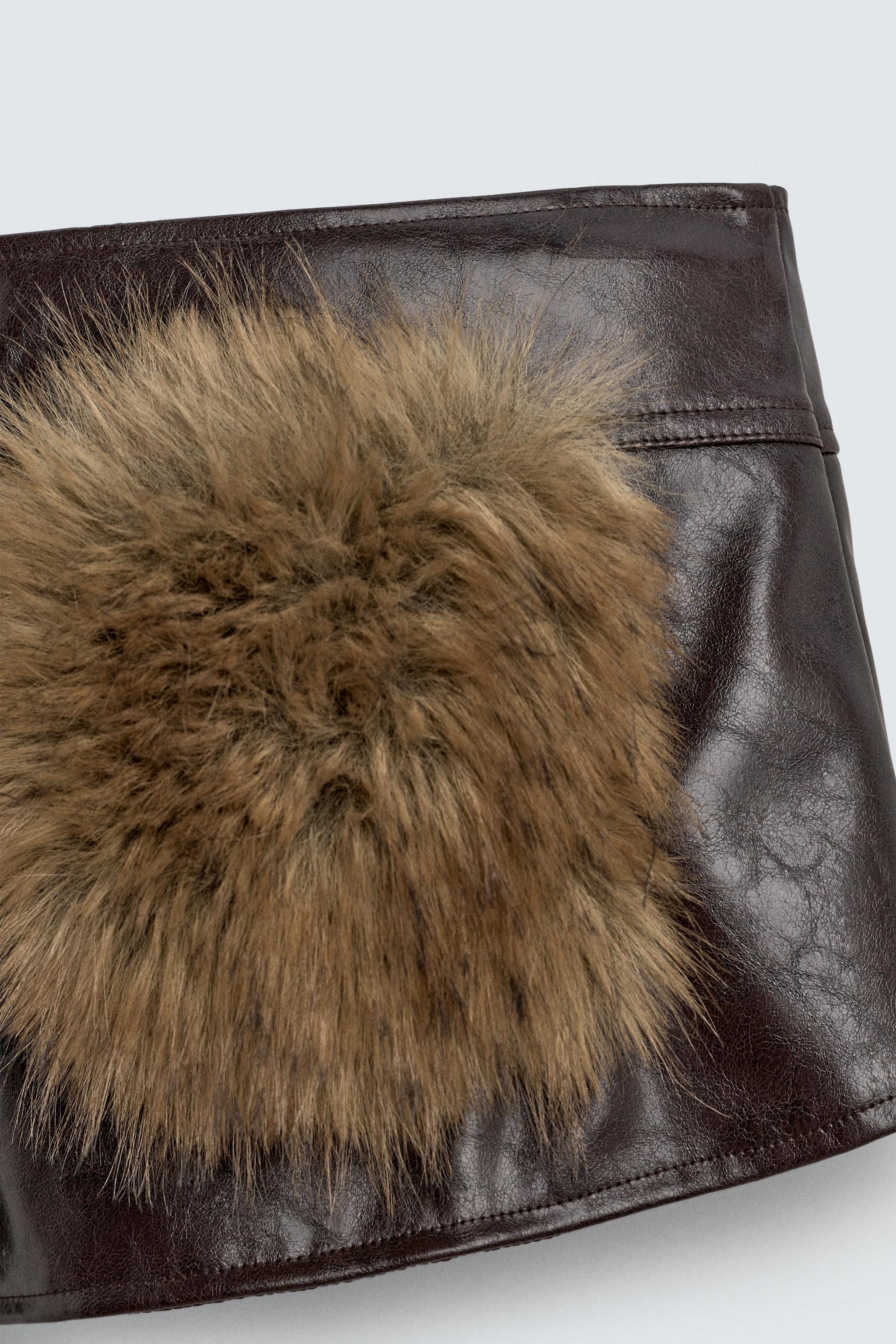 FAUX LEATHER COMBO MINI SHORTS HARRY LAMBERT FOR ZARA X DISNEY