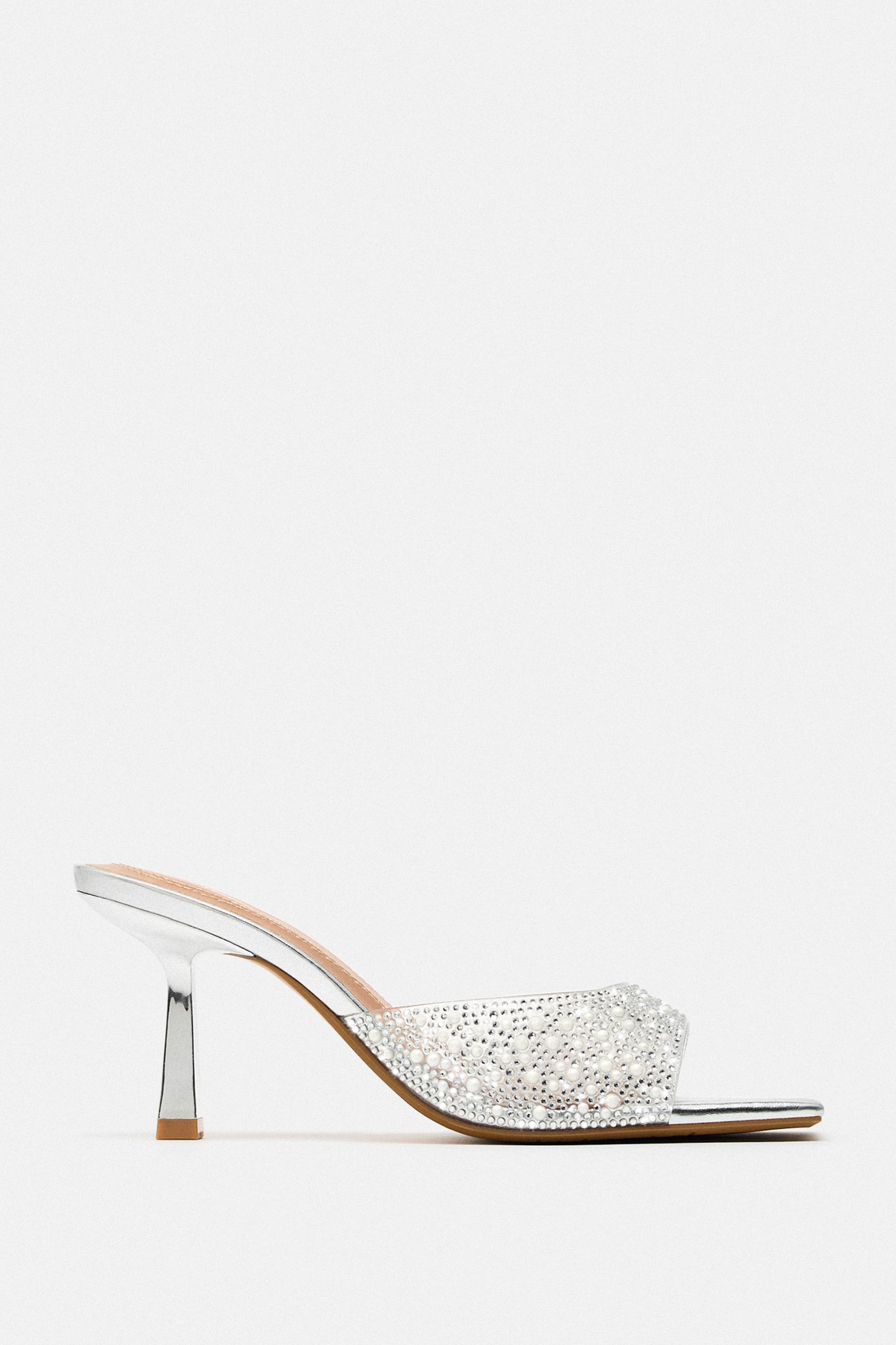 Zara discount silver sandals