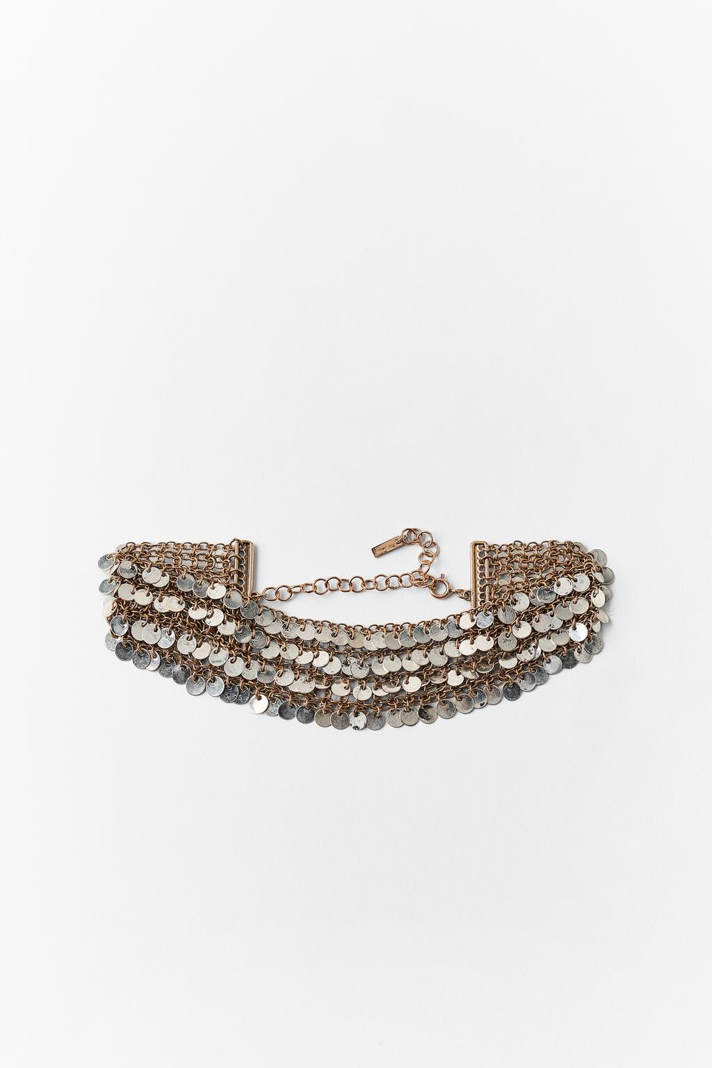 CONTRAST SEQUIN CHOKER NECKLACE