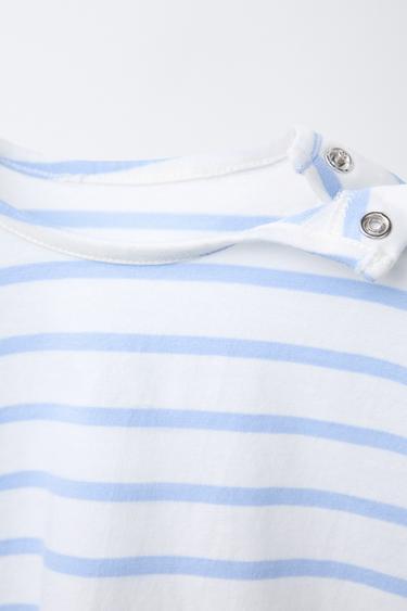 STRIPED T-SHIRT - Blue by Zara - Image 2