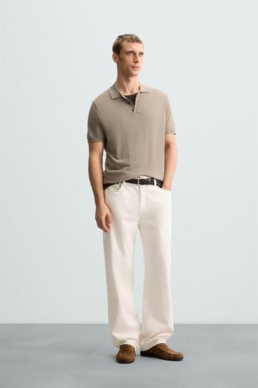 POLO PUNTO REGULAR FIT - Tostado claro de Zara