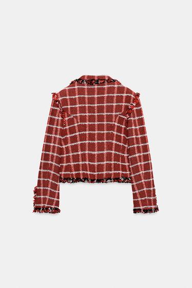 BLAZER TEXTURÉ ZW COLLECTION - Rouge de Zara - Image 6