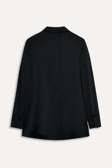 SATIN SUIT BLAZER 50TH ANNIVERSARY - Black by Zara - Image 3