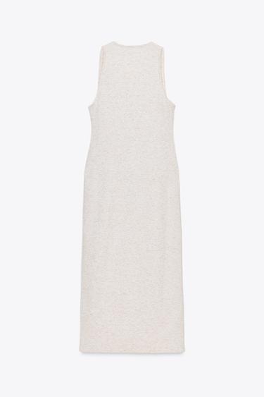 RUSTIC MIDI DRESS - Beige by Zara - Image 5