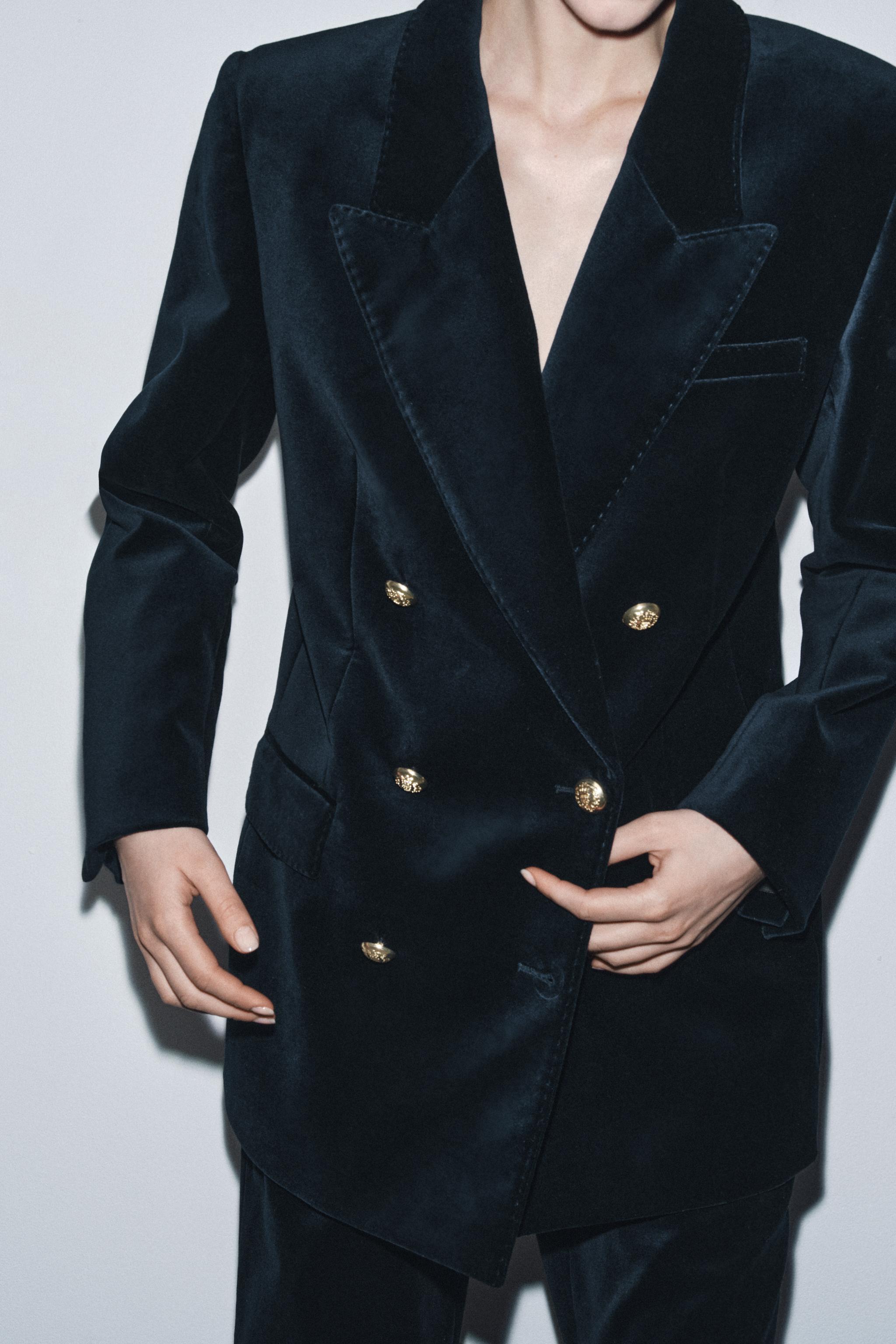 ZW COLLECTION LIMITED EDITION ベルベットブレザー - ブルー