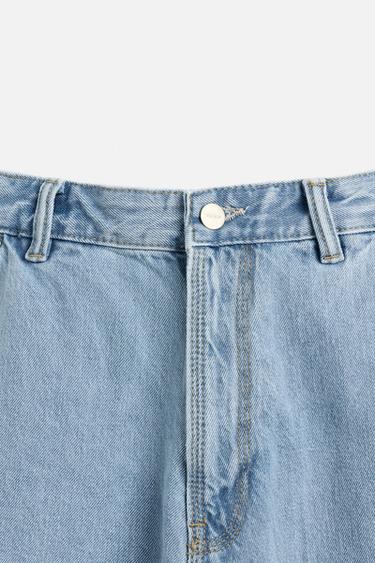 BERMUDA EN DENIM AVEC POCHE DE CHARPENTIER - Bleu clair de Zara - Image 7