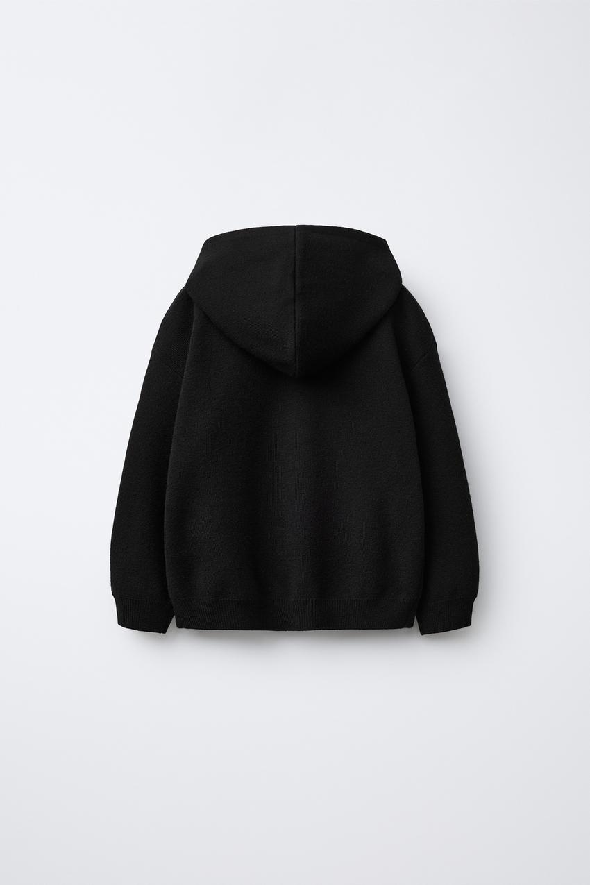 KNIT HOODED SWEATSHIRT