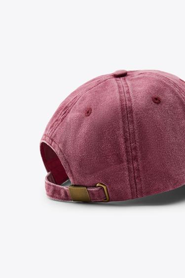 FADED TWILL CAP - Dark pink by Zara - Image 2