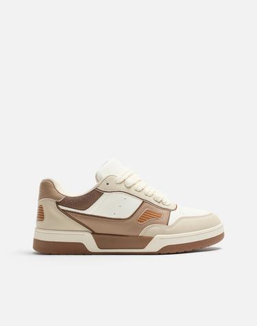 SKATE TRAINERS - SAND/BROWN by Zara