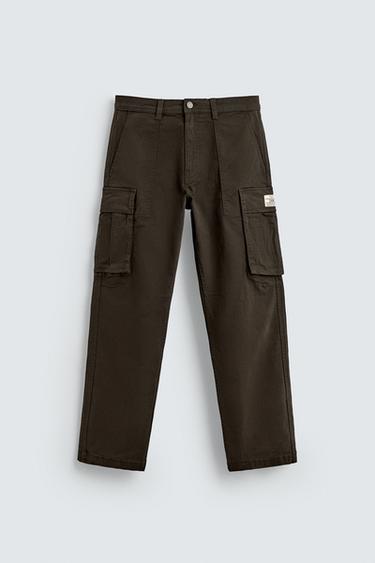 PANTALON CARGO COUPE DÉCONTRACTÉE - Marron de Zara