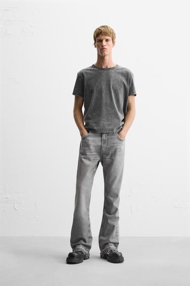 JEANS FLARE FIT - Gris de Zara - Imagen 0