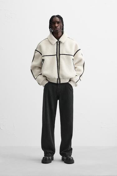 КУРТКА ИЗ ИСКУССТВЕННОЙ ОВЧИНЫ — ЖЕЛТОВАТО-БЕЛЫЙ от Zara — изображение 0
