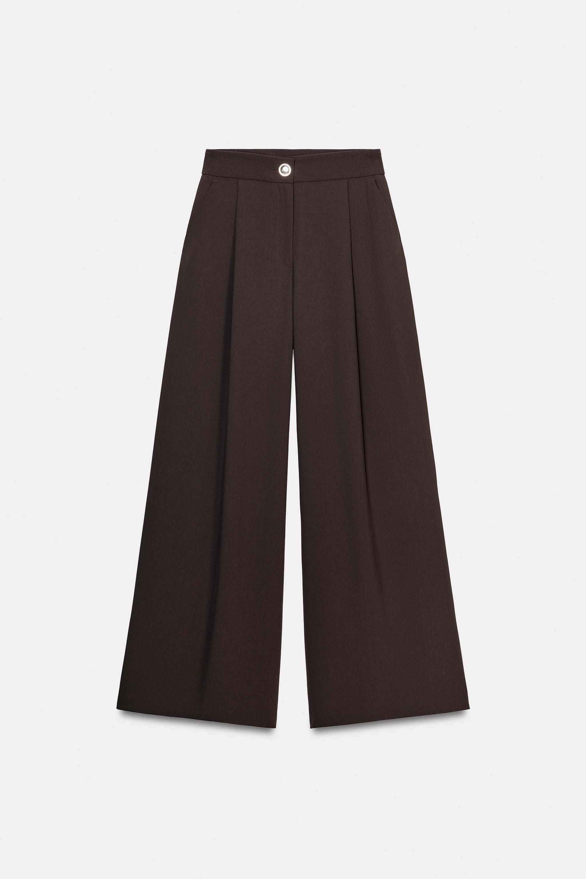 PANTALON PALAZZO BOUTON DORÉ