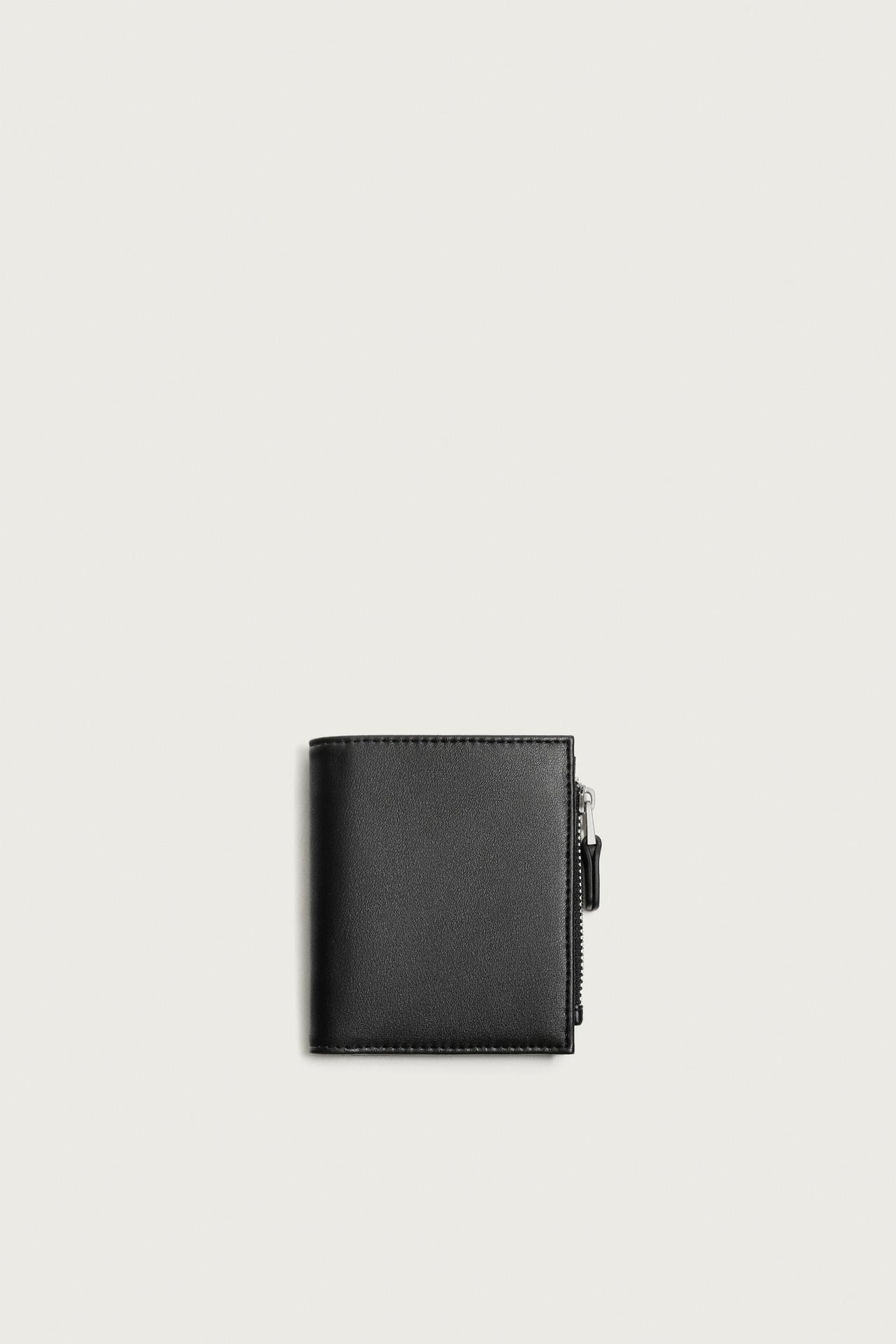 SOLID COIN PURSE WALLET — Black