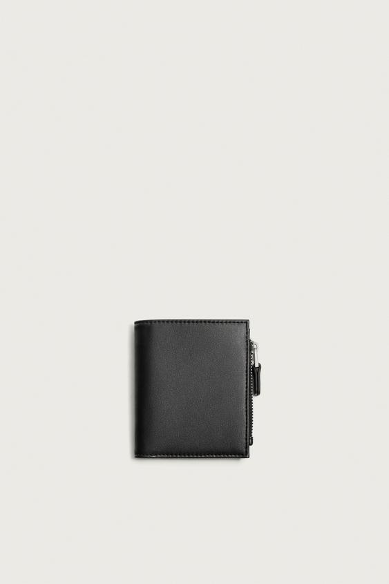 PLAIN WALLET WITH COIN PURSE - Black by Zara - Image 0