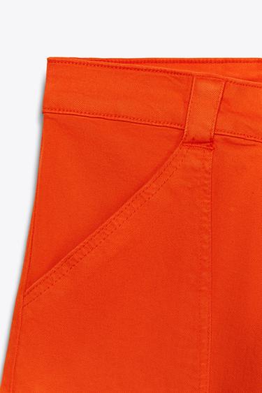 ZW COLLECTION FULL-LENGTH TROUSERS - Orange by Zara - Image 6