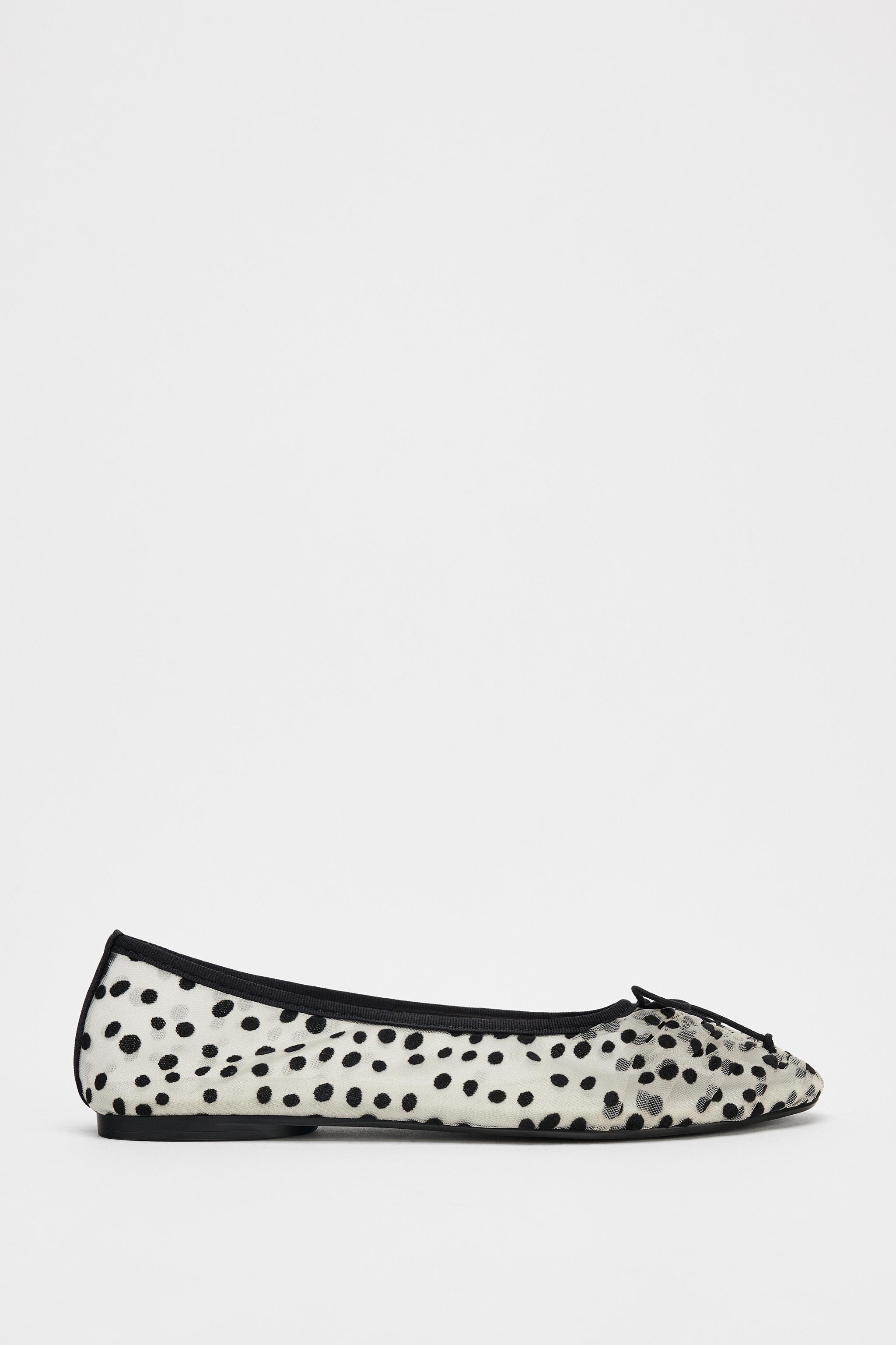 MESH BALLET FLATS WITH BOW