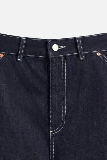 JEAN WIDE LEG BAGGY - Bleu marine de Zara - Image 8