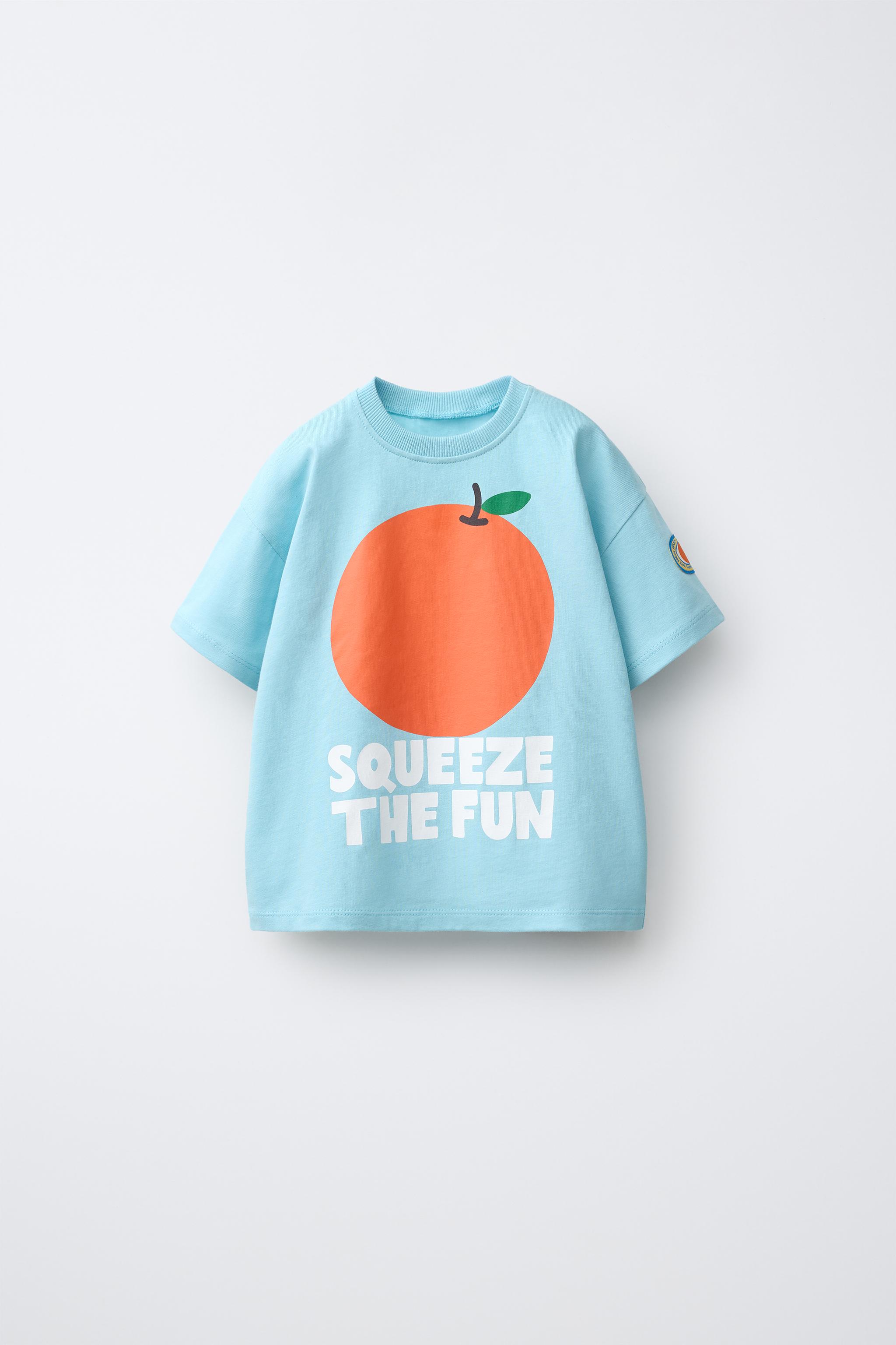 FRUIT PRINT T-SHIRT - Oyster-white | ZARA Canada