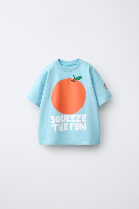 FRUIT PRINT T-SHIRT - Sky blue by Zara - Image 0