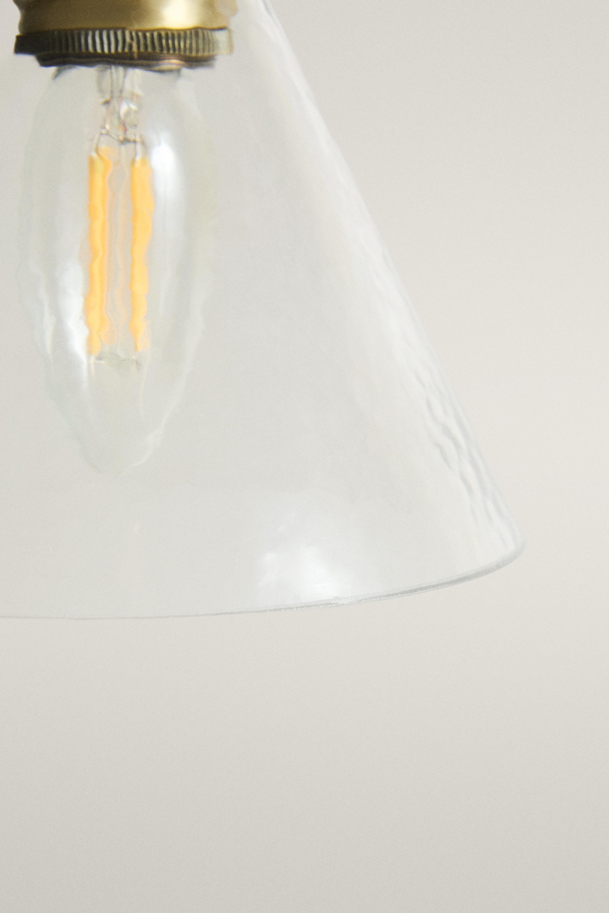 CONICAL GLASS CEILING LAMP