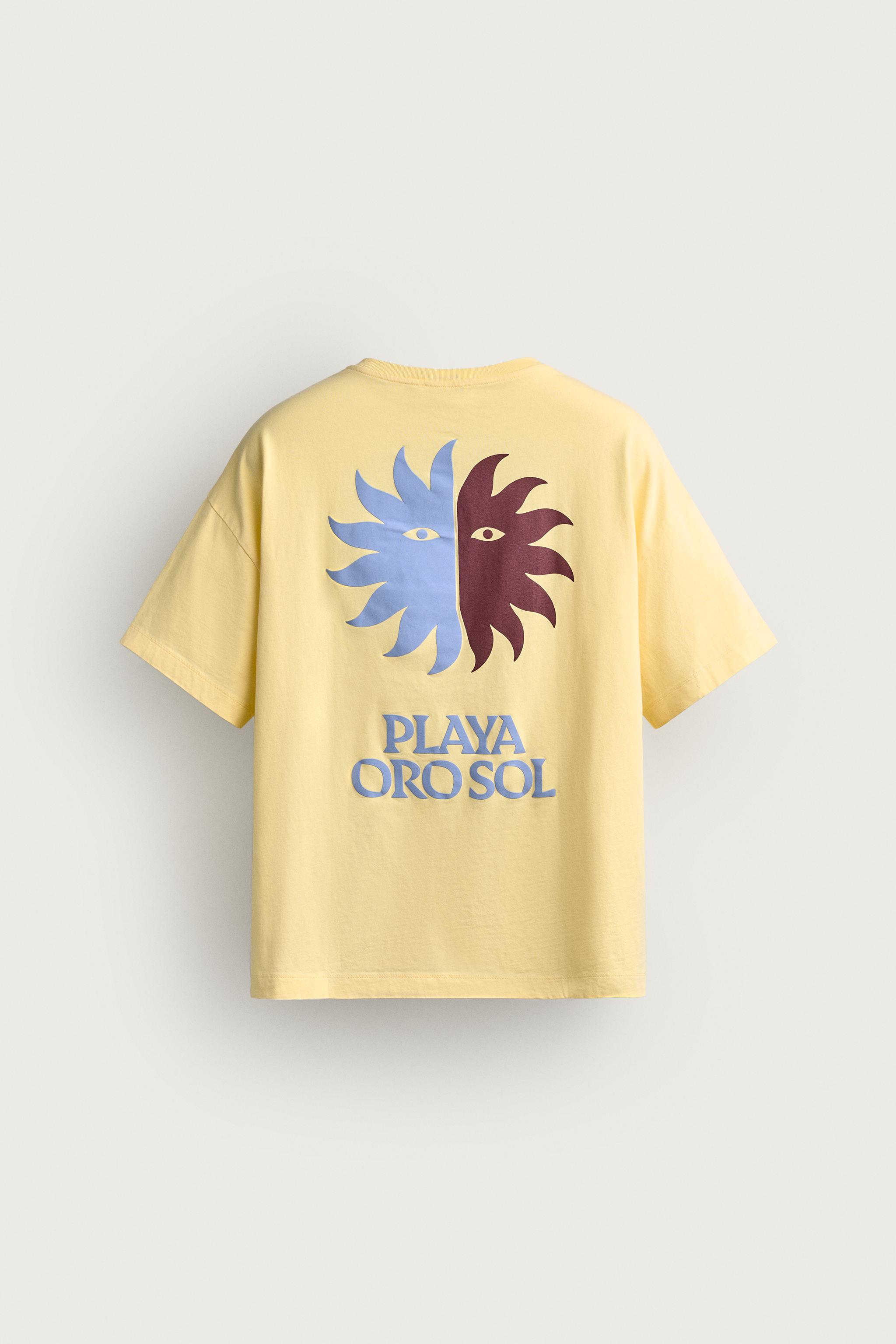 Мужские футболки Zara SUN GRAPHIC RELAXED FIT T-SHIRT — фото 9