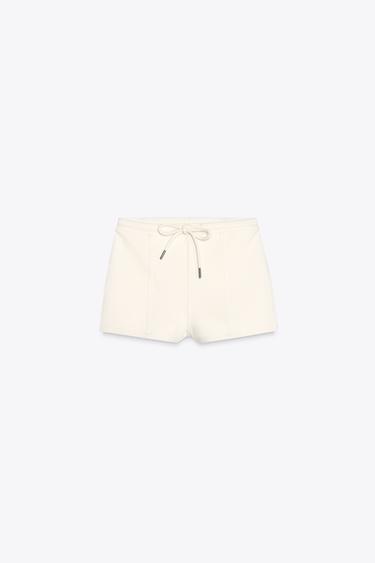 INTERLOCK SHORTS - Ecru by Zara