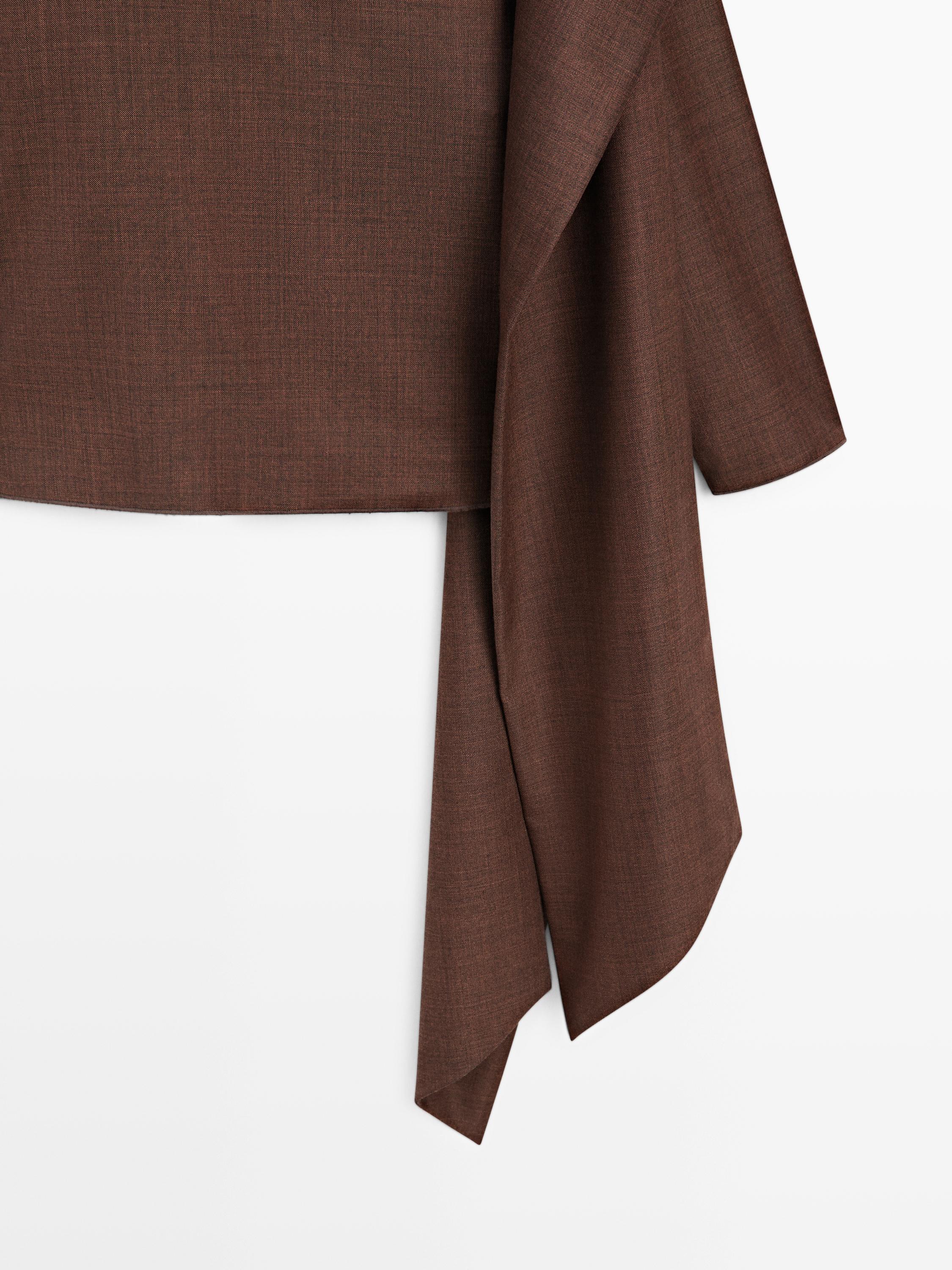 100% wool blouse with voluminous neck - STUDIO