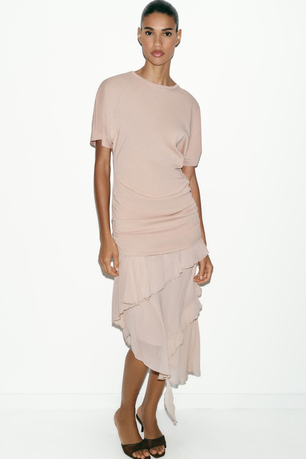 RUFFLED COMBINATION DRESS - image 2