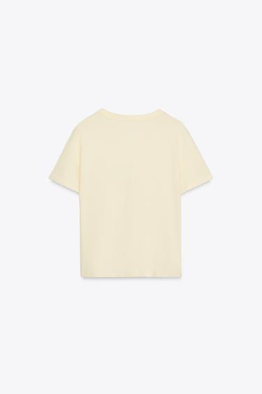 SLOGAN T-SHIRT - Yellow by Zara - Image 1