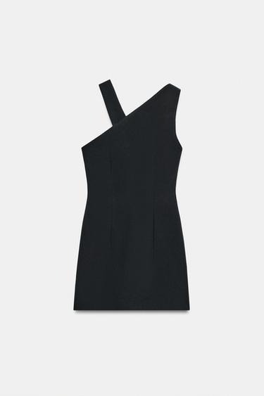 ASYMMETRIC SHORT DRESS WITH BUCKLE - Black by Zara - Image 8