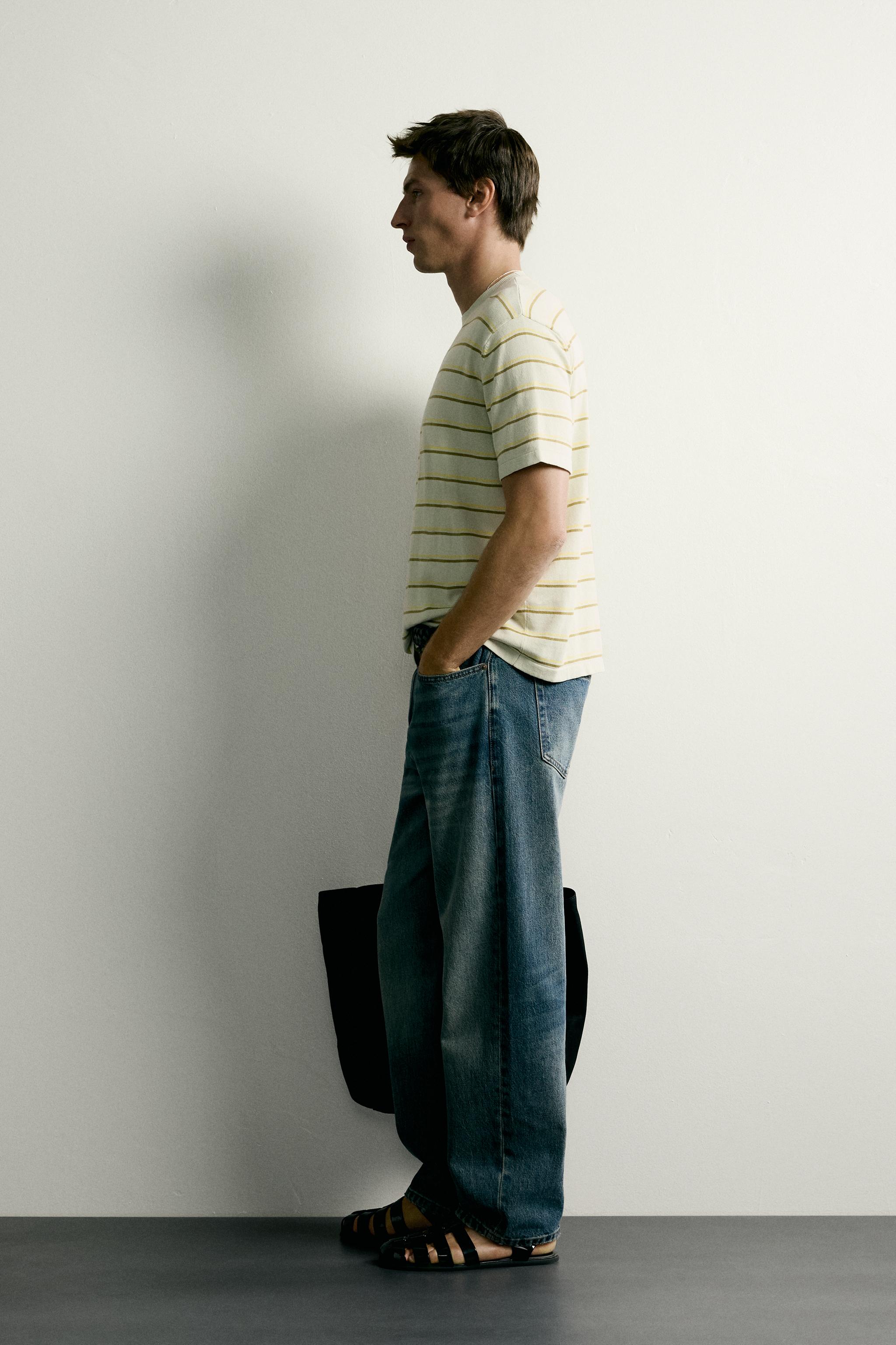 STRIPED REGULAR FIT KNIT T-SHIRT