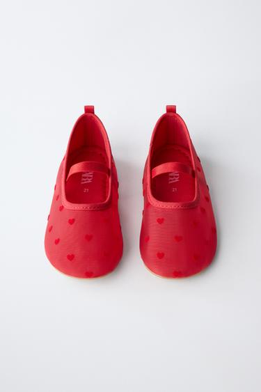 BALLERINES CŒURS - Rouge de Zara - Image 3