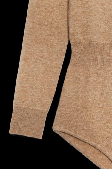 WOOL POLO NECK BODYSUIT SOSHIOTSUKI X ZARA - camel by Zara