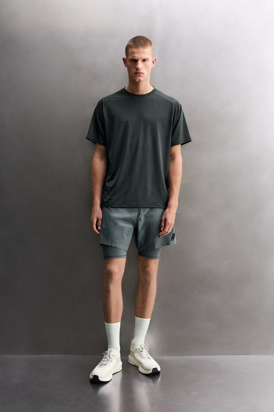 TECHNICAL STRUCTURED T-SHIRT - charcoal grey by Zara - Image 0