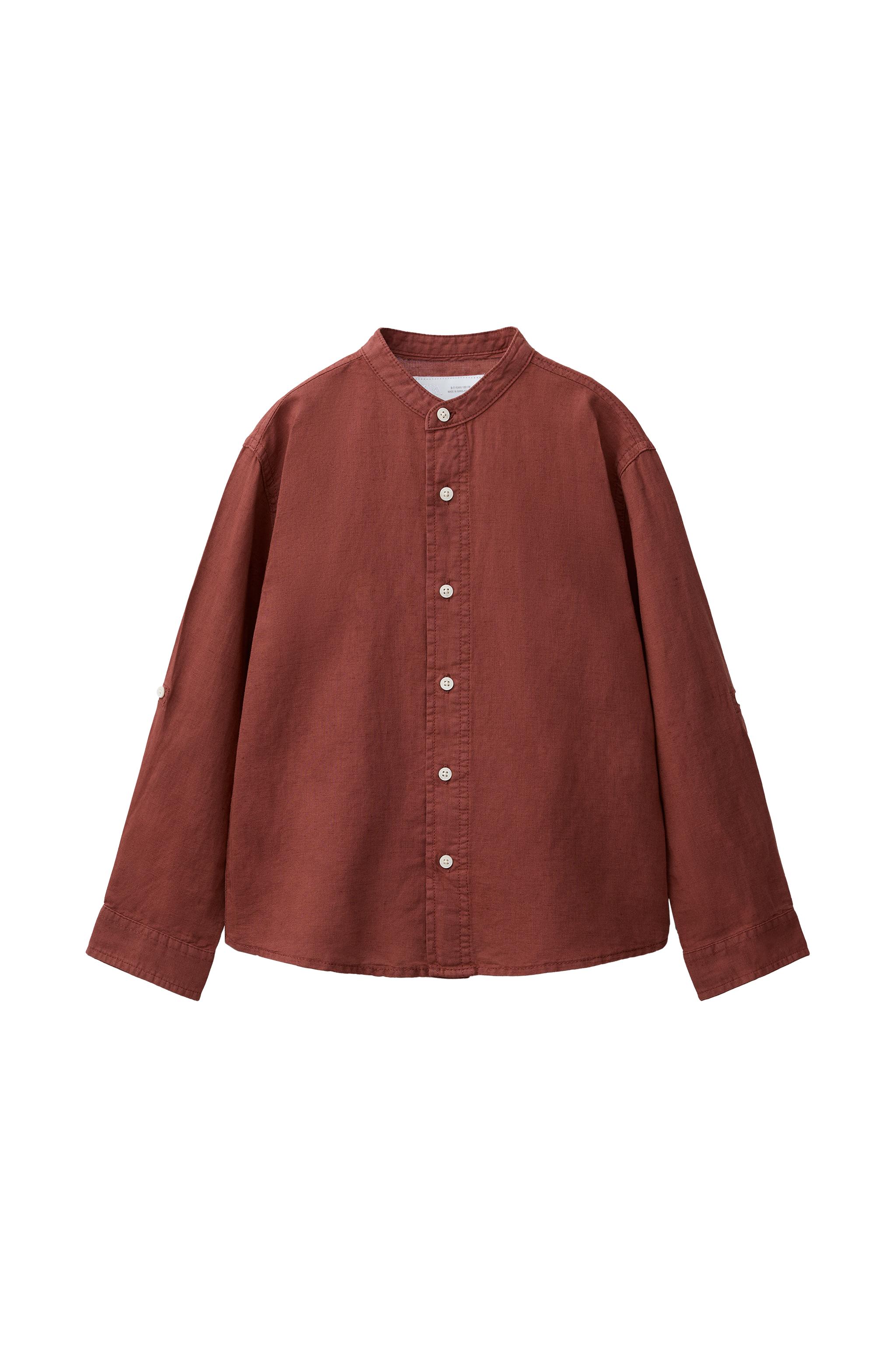 STRIPED LINEN BLEND PANTS