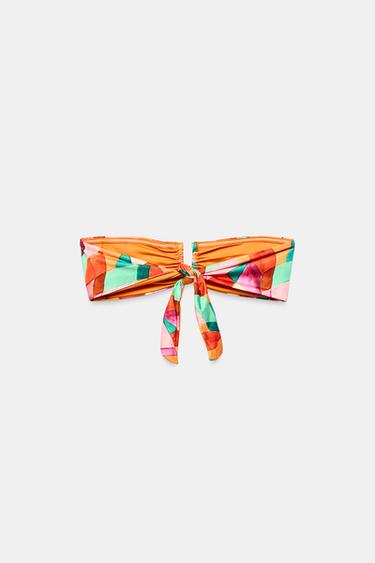 TOP BIKINI IMPRIMÉ BANDEAU - Multicolore de Zara - Image 6