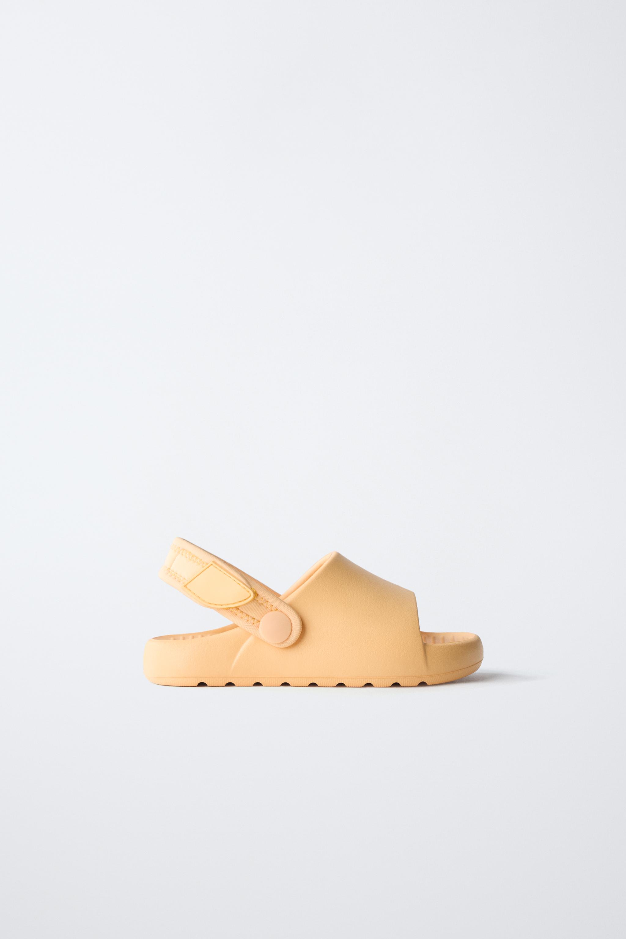 ★ZARA★ RUBBERISED SANDALS RUBBERIZED FLATFORM SANDALS - Light beige | ZARA United States