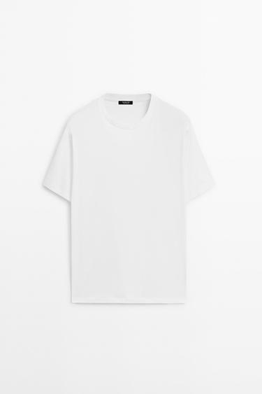 Zara 100% mercerised cotton T-shirt - White - Image 0
