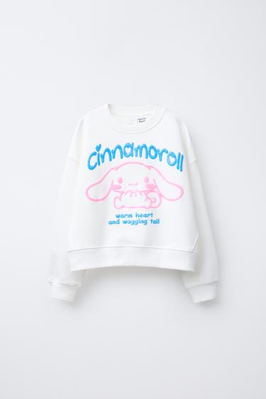 SWEATSHIRT MIT RELIEF GLITZERND CINNAMOROLL © SANRIO - Cremefarben von Zara