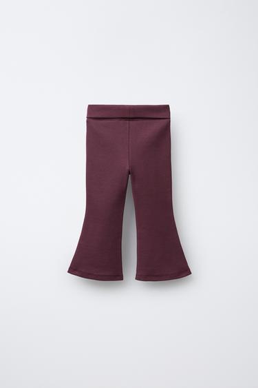 Zara FLARE LEGGINGS - Burgundy