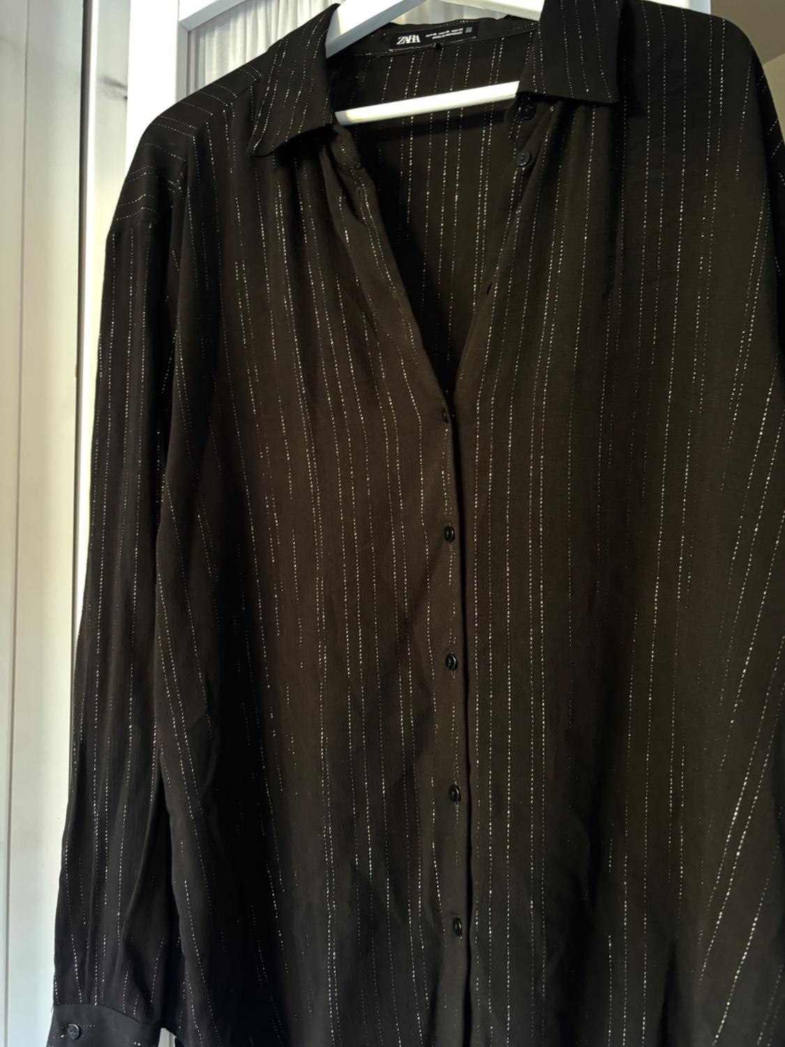 METALLIC THREAD STRIPED SHIRT - Image 4
