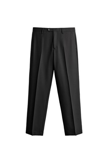 100% WOOL SUIT TROUSERS - Black by Zara
