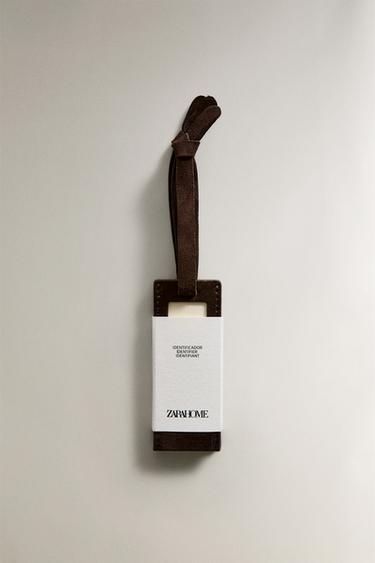SMALL LEATHER ID TAGS (PACK OF 2) - Dark brown by Zara - Image 3