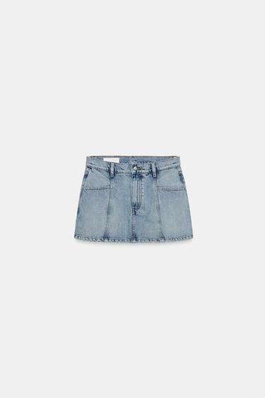 DENIM SKORT WITH POCKETS - Light blue by Zara - Image 0