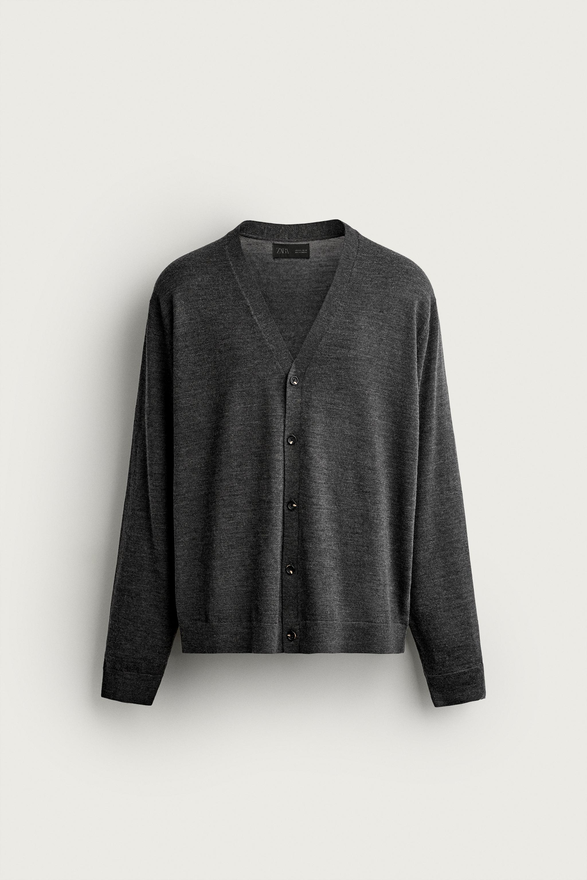 100% WOOL REGULAR FIT CARDIGAN