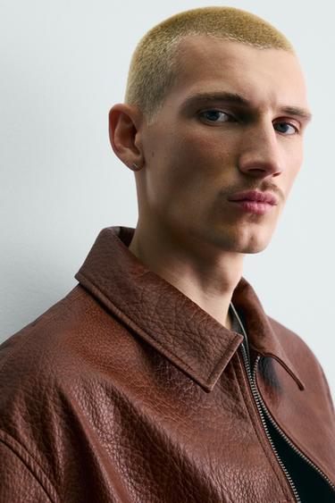SURCHEMISE RELAXED FIT MATIÈRE SYNTHÉTIQUE - Rouge de Zara - Image 4