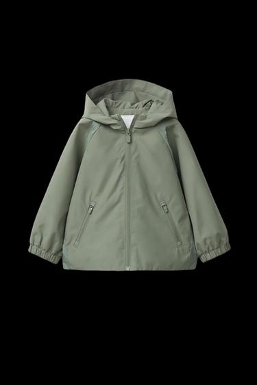 INTERLOCK WATER-REPELLENT RAINCOAT - Sea green by Zara
