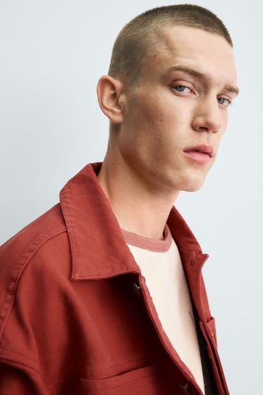 CROPPED FIT JACKET - Red by Zara - Image 5